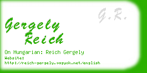 gergely reich business card